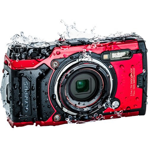Olympus Tough TG6 Fotoğraf Makinesi (Red)