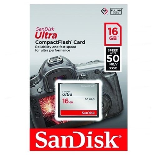 SanDisk 16GB Ultra CF Compact Flash Hafıza Kartı 50MB/s 333X