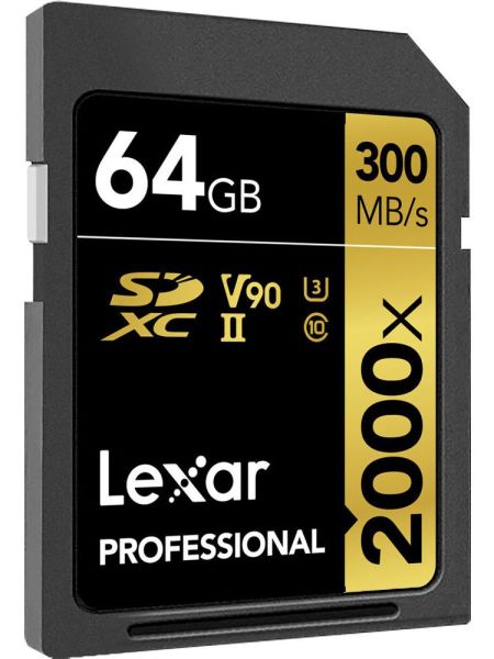 Lexar 64GB SDXC 300MB/s 2000x V90 Hafıza Kartı