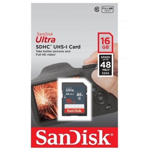 SanDisk 16GB Ultra SDHC 48MB/s Hafıza Kartı