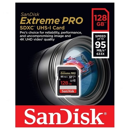SanDisk 128GB SDHC/SDXC Extreme PRO 95Mb Hafıza Kartı