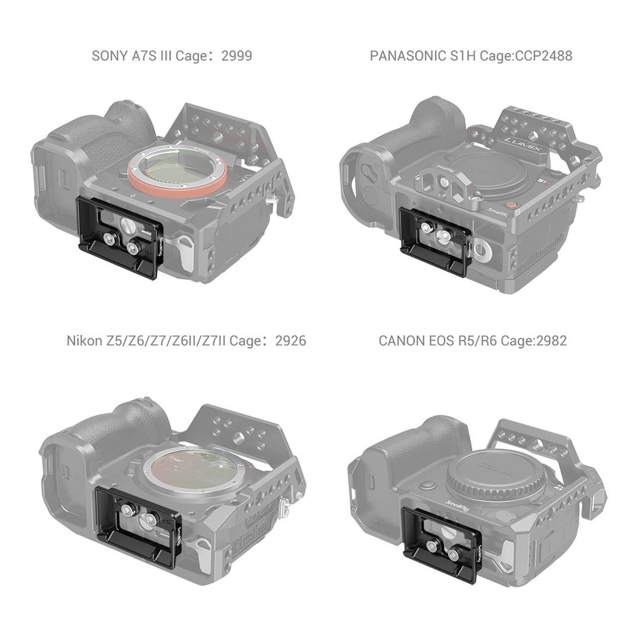 SmallRig DJI RS 2 ve RSC 2 Gimbal  için  Arca-Tipi Hızlı Çıkarma Plakası 3154