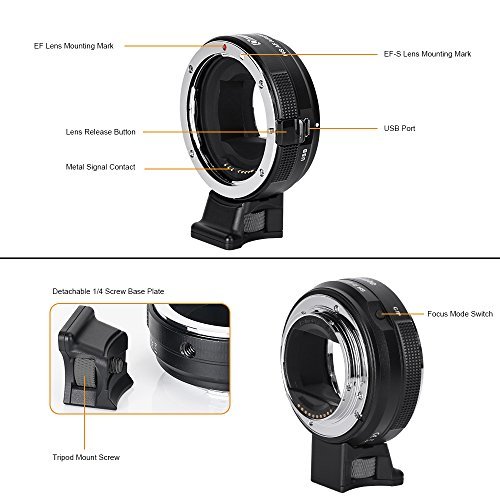 Commlite CM-EF-E HS / EF  EF-S Lensleri - E-Mount Kamera için Yüksek Hızlı AF Lens Montaj Adaptörü