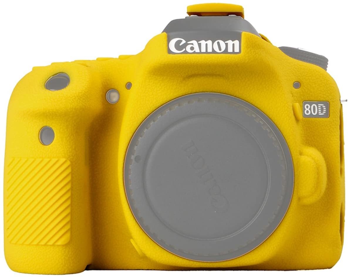 Andoer (Canon 80D) İçin Koruyucu Silikon Kılıf (Sarı)