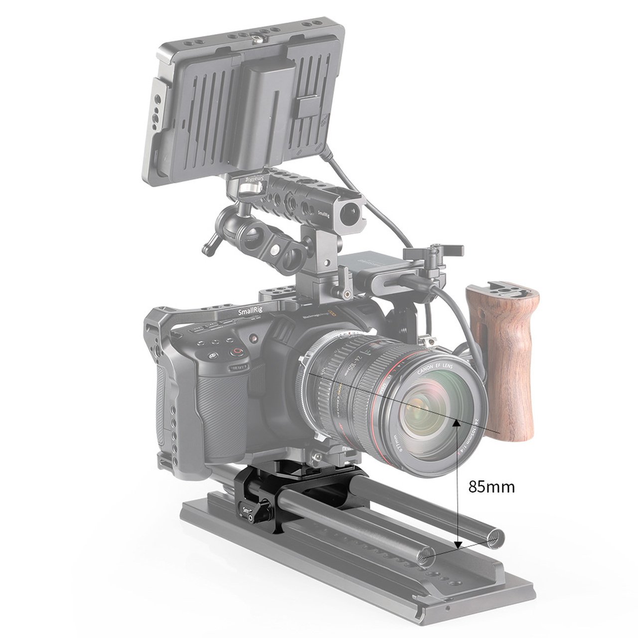 SmallRig Taban Plakası  Blackmagic Tasarım Cep Sinema Kamera  4 K & 6 K (Manfrotto 501PL Uyumlu) DBM2266B