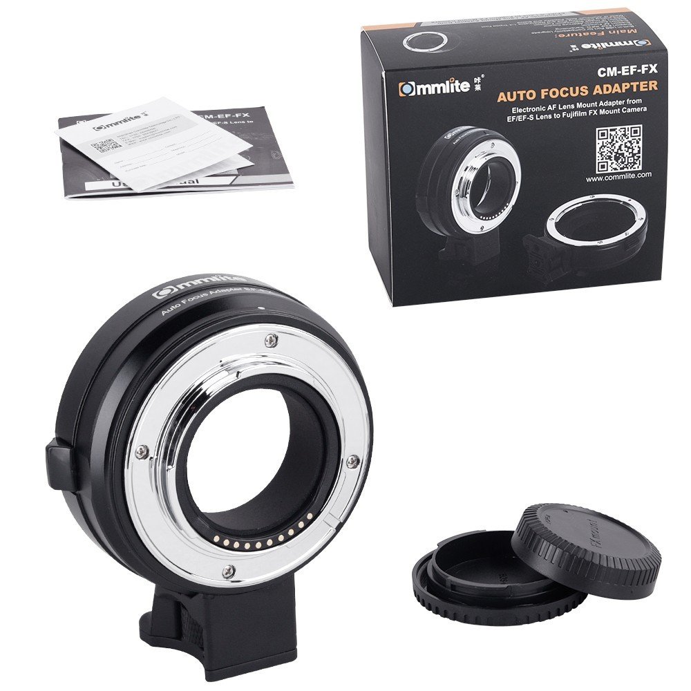 Commlite CM-EF-FX  Canon EF/EF-S Lensleri Fuji FX Elektronik AF Lens Montaj Adaptörü