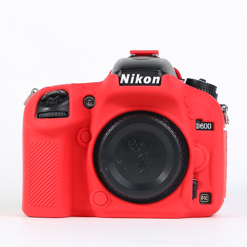 Andoer (Nikon D600/D610) İçin Koruyucu Silikon Kılıf (Kırmızı)