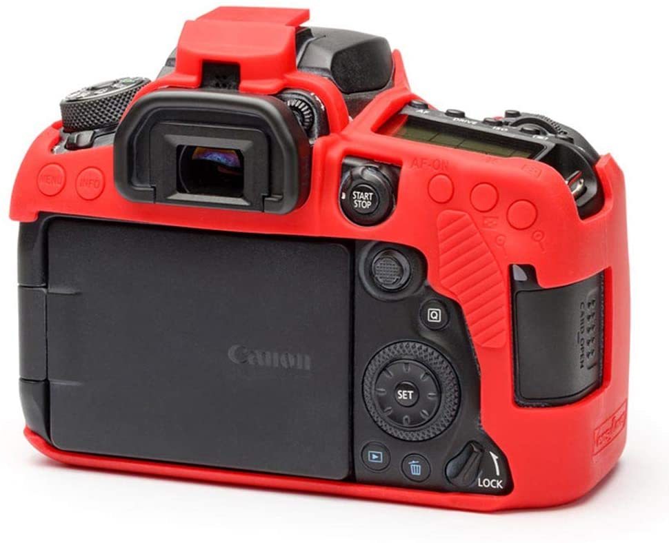 Andoer (Canon 90D) İçin Koruyucu Silikon Kılıf (Kırmızı)