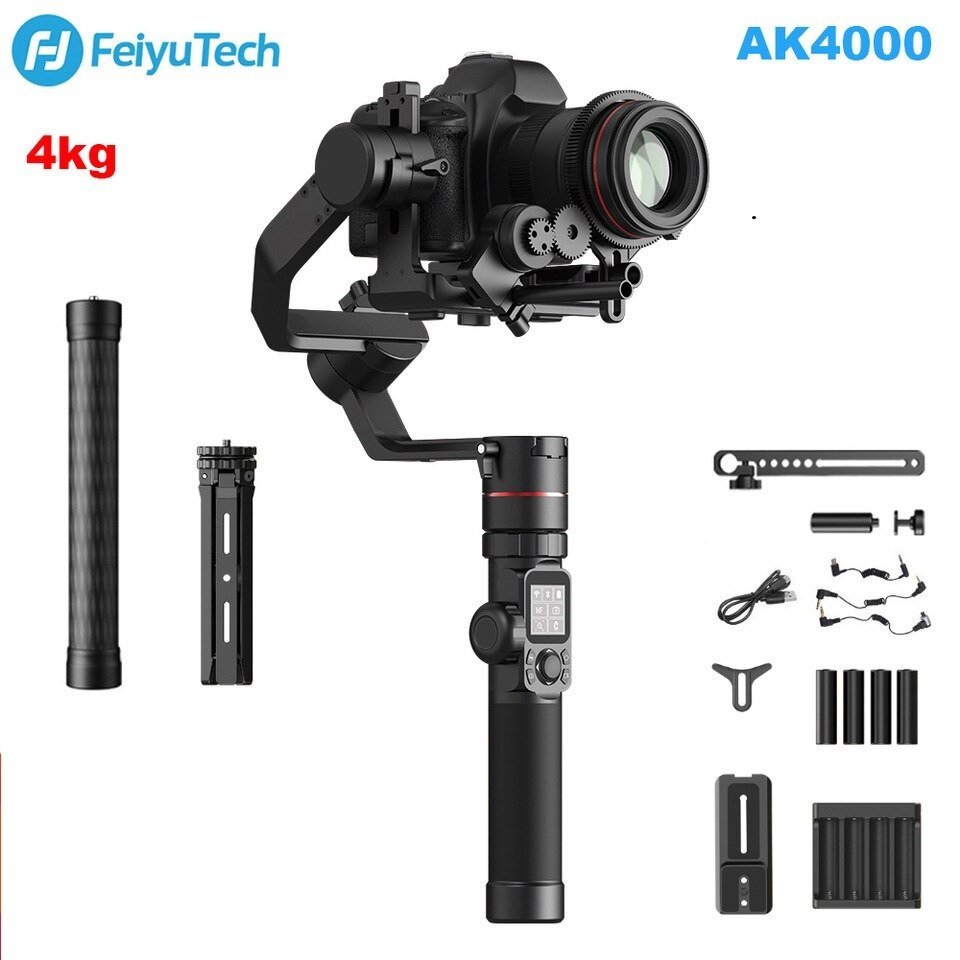 FeiyuTech AK4000 3-Axis Gimbal Stabilizer+Follow Focus (Hediyeli)