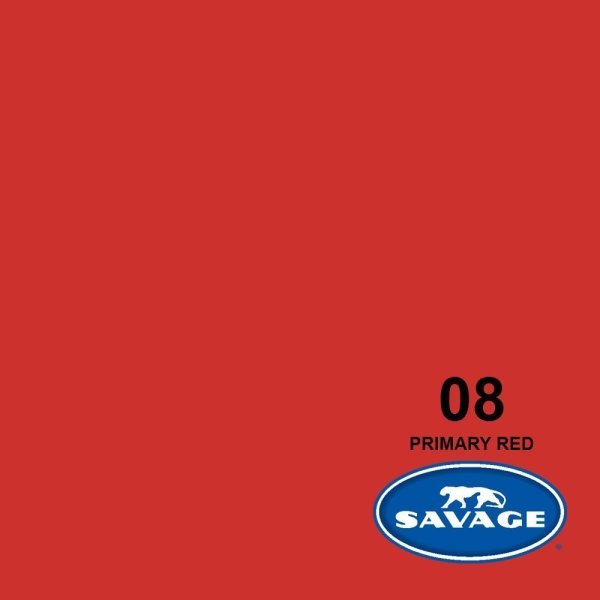 Savage (U.S.A) Stüdyo Kağıt Fon Primary Red 271x1100 cm