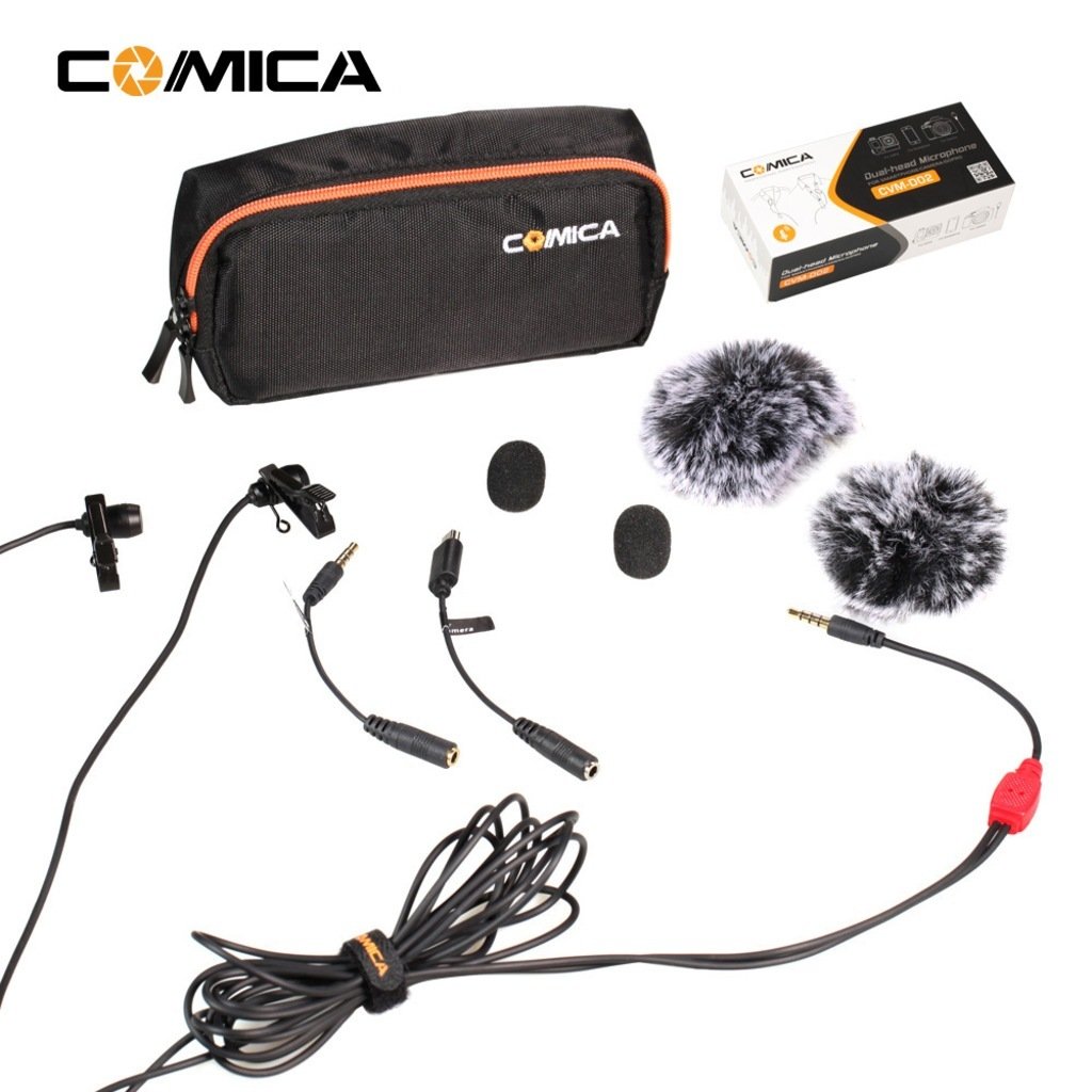 Comica CVM-D02 Çiftli Yaka Mikrofonu (4.50mt)