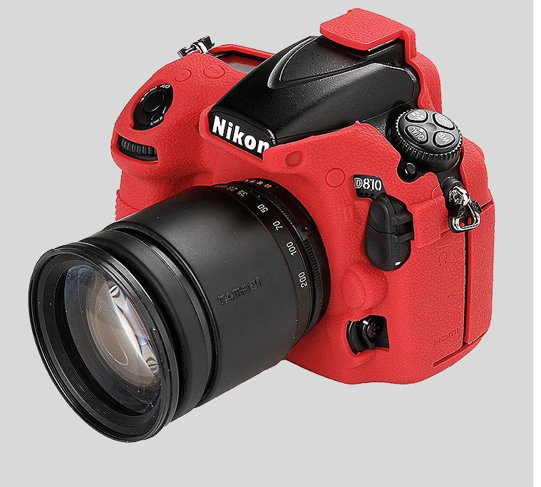 Andoer (Nikon D810) İçin Koruyucu Silikon Kılıf (Kırmızı)