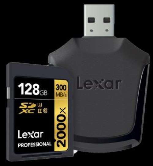 Lexar 128GB 2000X 300mb/sn UHS-II SDHC Hafıza Kartı