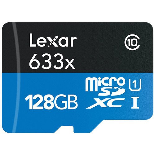 Lexar 128GB microSDHC UHS-I High Speed 633x with Adapter (Class 10)