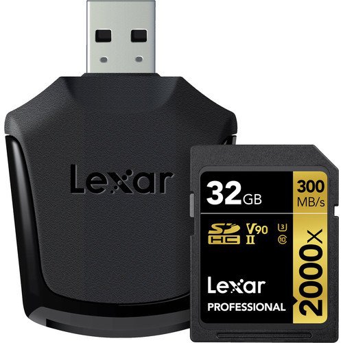 Lexar 32GB Professional 2000x UHS-II SDXC Hafıza Kartı + SD Kart Okuyucu