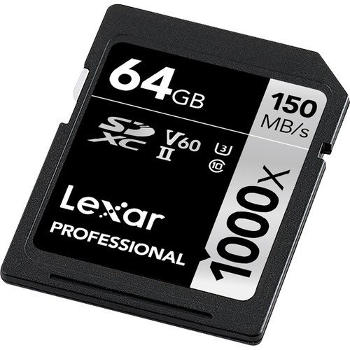 Lexar 64GB Professional 1000x UHS-II SDXC Hafıza Kartı (2’li Paket)