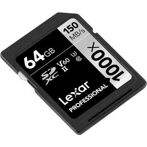 Lexar 64GB Professional 1000x UHS-II SDXC Hafıza Kartı (2’li Paket)