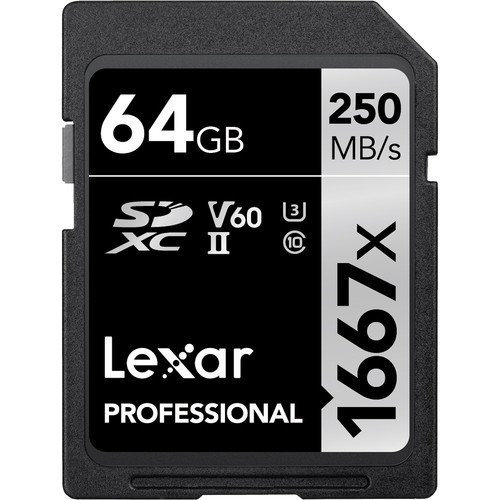 Lexar 64GB Professional 1667x UHS-II SDXC Hafıza Kartı (2’li Paket)