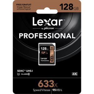 Lexar 128GB 633x SDXC UHS-I Profesyonel Hafıza Kartı