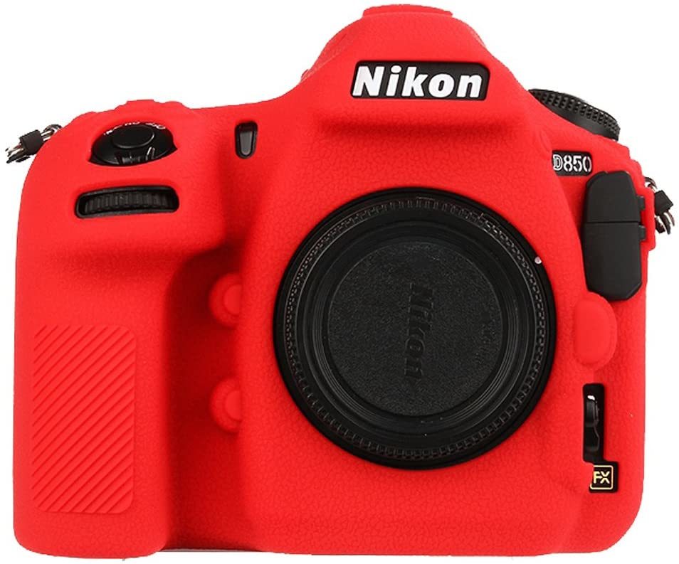 Andoer (Nikon D850) İçin Koruyucu Silikon Kılıf (Kırmızı)