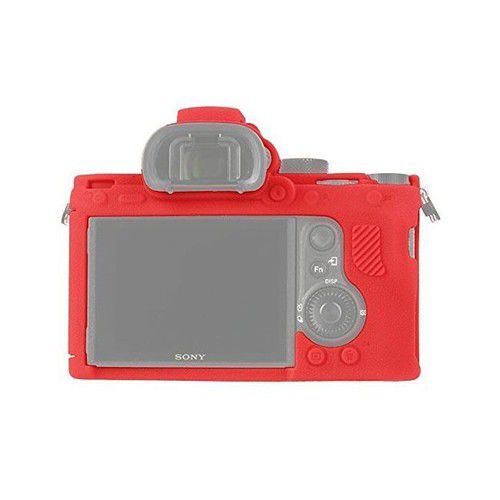 Andoer (Sony A7 III A7R III A9) İçin Koruyucu Silikon Kılıf (Kırmızı)