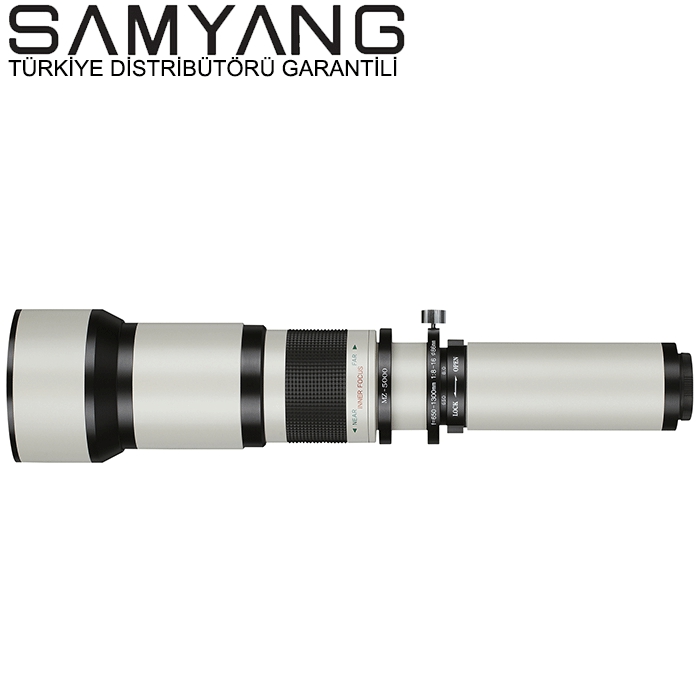 Samyang 650-1300mm Lens + T Mount Adaptör