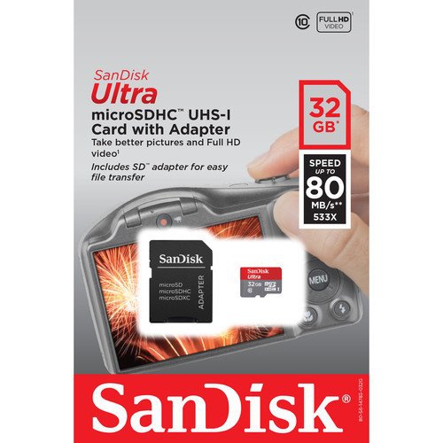 SanDisk 32GB Ultra UHS-I microSDXC Hafıza Kartı 