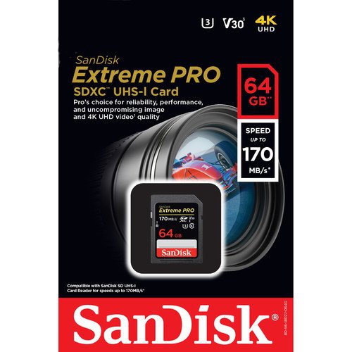 SanDisk 64GB Extreme PRO UHS-I SDXC 170 MB/s