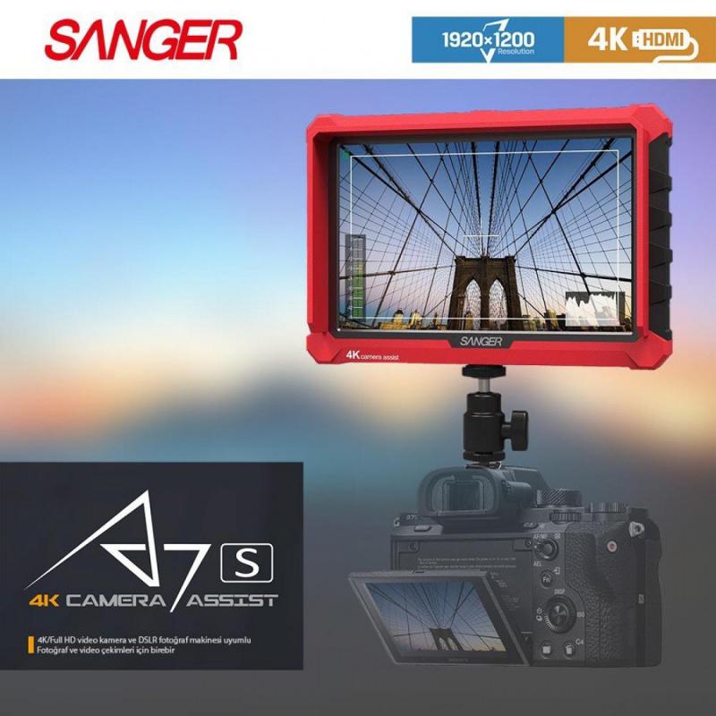 Sanger A7S FullHD 7 inç IPS Kamera Monitörü