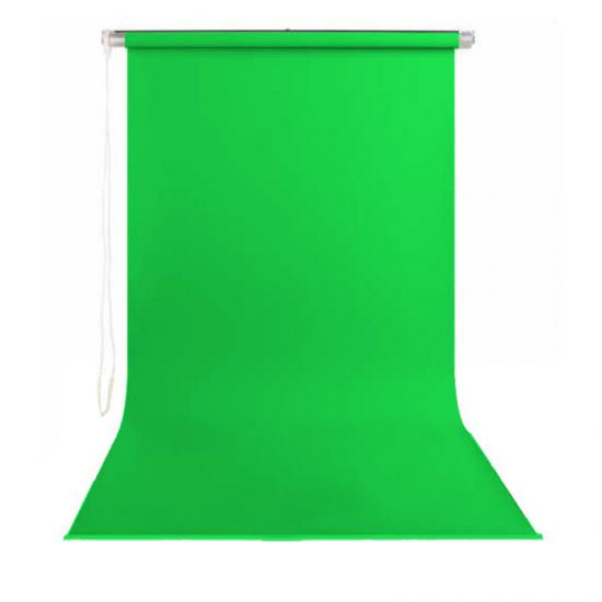 Stüdyo Teknik 190cm x 400cm Sonsuz Yeşil Fon Perdesi Seti