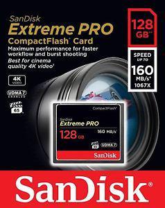 SanDisk 128GB Extreme Pro CompactFlash Hafıza Kartı(160MB/s)