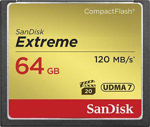 SanDisk 64GB Extreme CompactFlash Hafıza Kartı (120MB/s)
