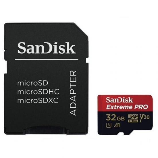 SanDisk 32GB MicroSDHC Extreme Pro 100MB/s UHS-I U3 Hafıza Kartı