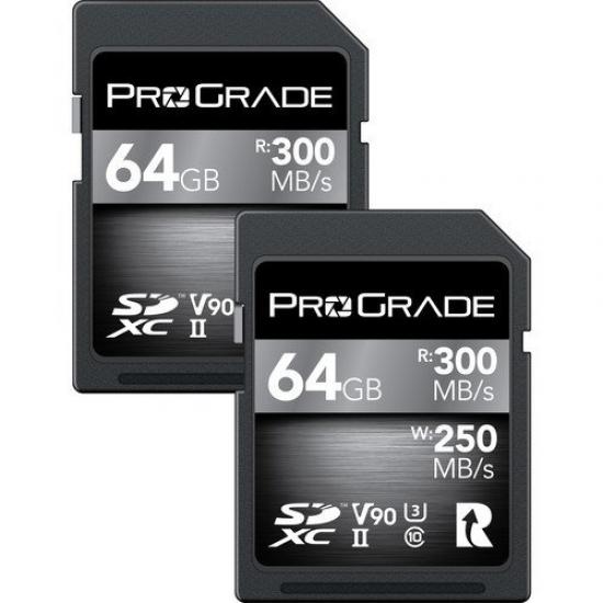 ProGrade Digital 64GB SDXC UHS-II V90 Hafıza Kartı (2’li Paket)