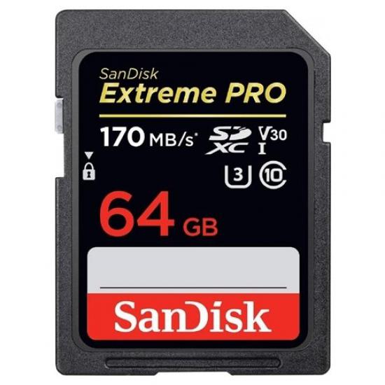 Sandisk 64GB Extreme Pro SD Hafıza Kartı (170MB/s)