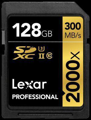 Lexar 128GB 2000X 300mb/sn UHS-II SDHC Hafıza Kartı