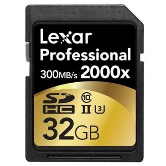 Lexar 32GB Profesyonel 2000x UHS-II SDHC Hafıza Kartı