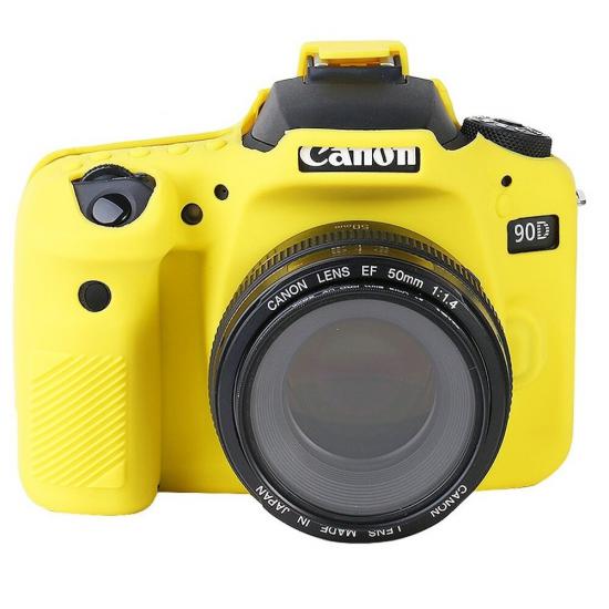 Andoer (Canon 90D) İçin Koruyucu Silikon Kılıf (Sarı)