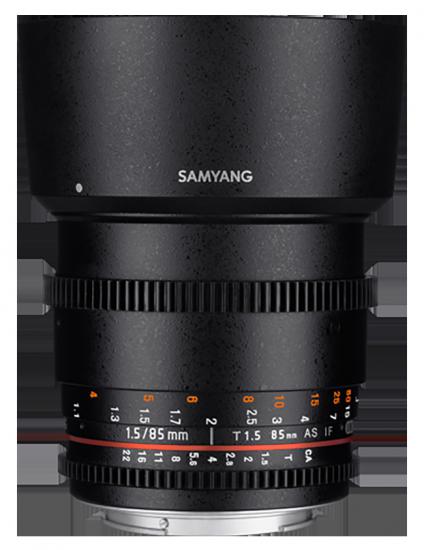 Samyang 85mm T1.5 VDSLRII Cine Lens (Canon EF)